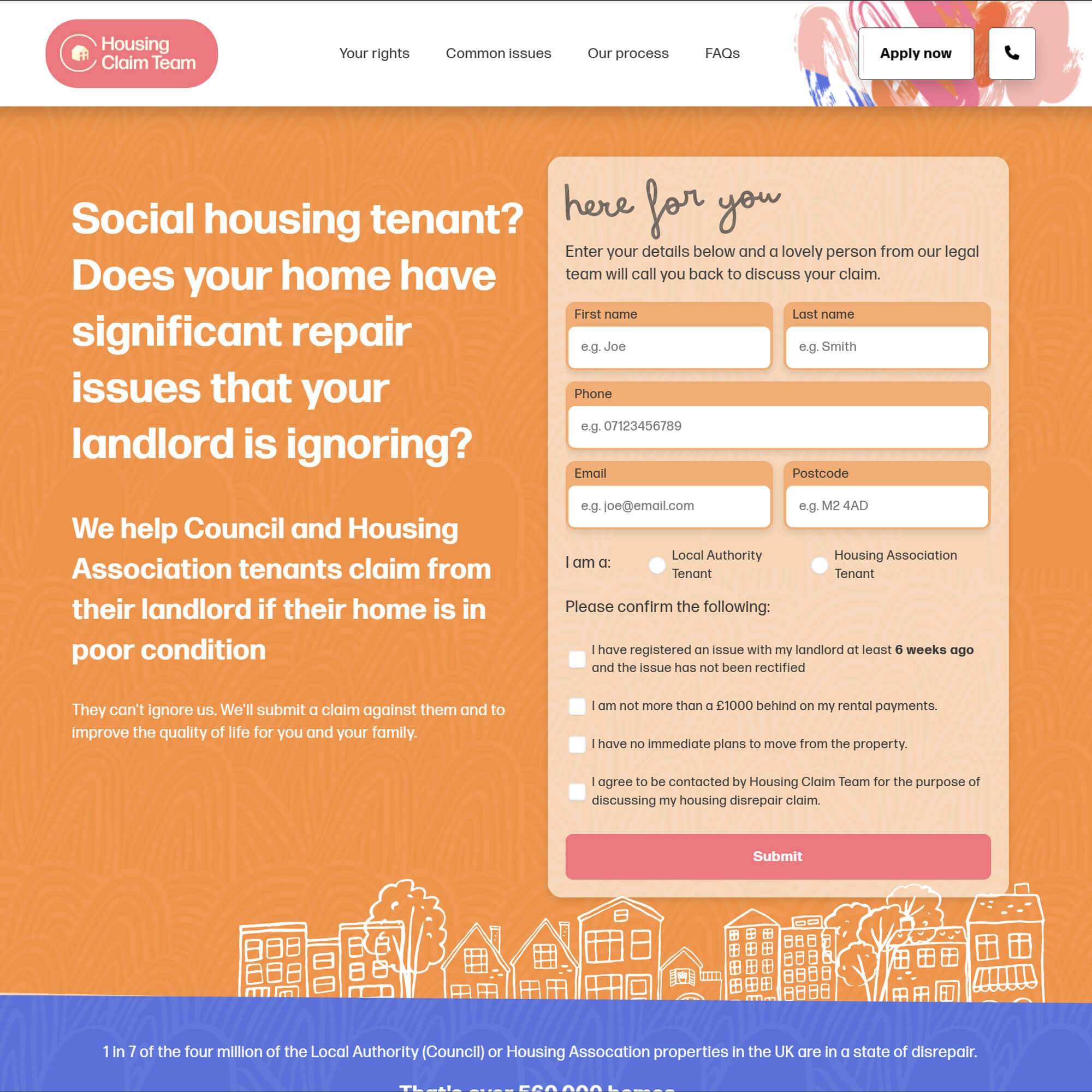 The Housing Claim Team Homepage